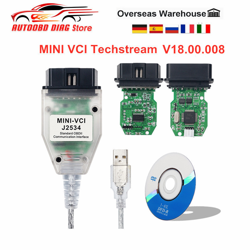 Mini VCI V18.00.008 Car Diagnostic Tool Mini VCI J2534 TIS Techstream