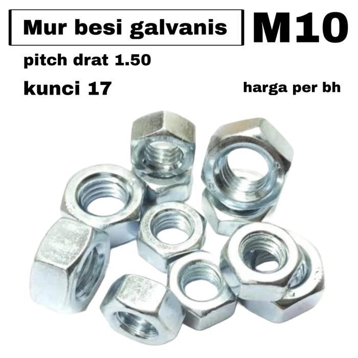 New Mur m10 galvanish/ Mur Putih/ Mur m10/ Mur Galvanish murah