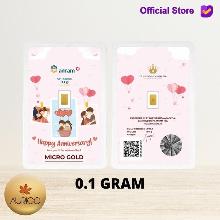 Logam Mulia Micro Gold Antam Hartadinata 0.25 Gram Anniversary 2