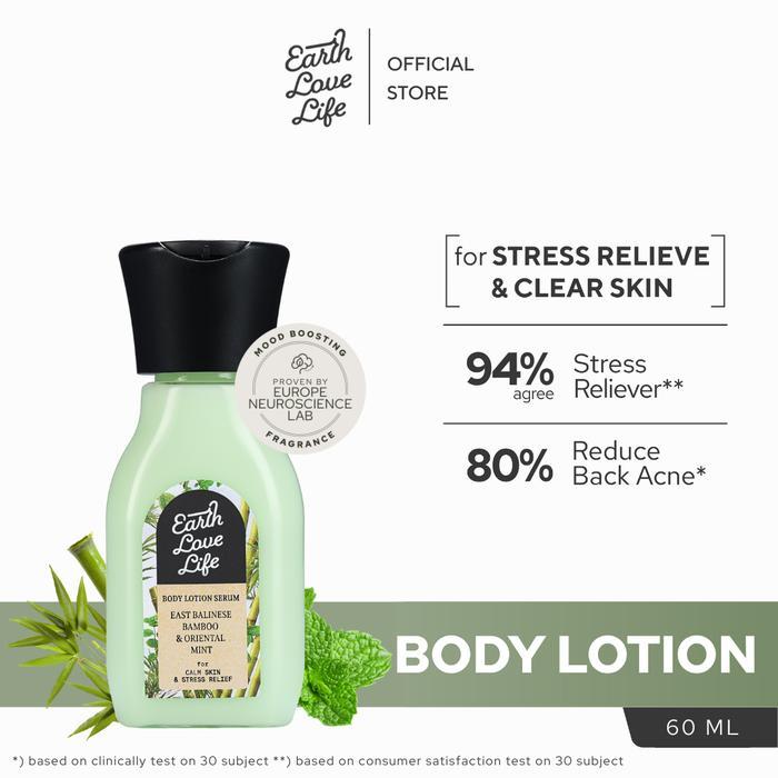 75r2- Earth Love Life Body Lotion 60Ml Body Serum Lotion Wangi Lotion Travelling Lotion