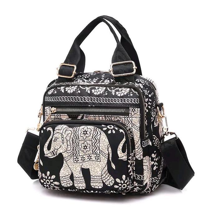 Tas chibao ory import multifungsi motif gajah dan Bunga
