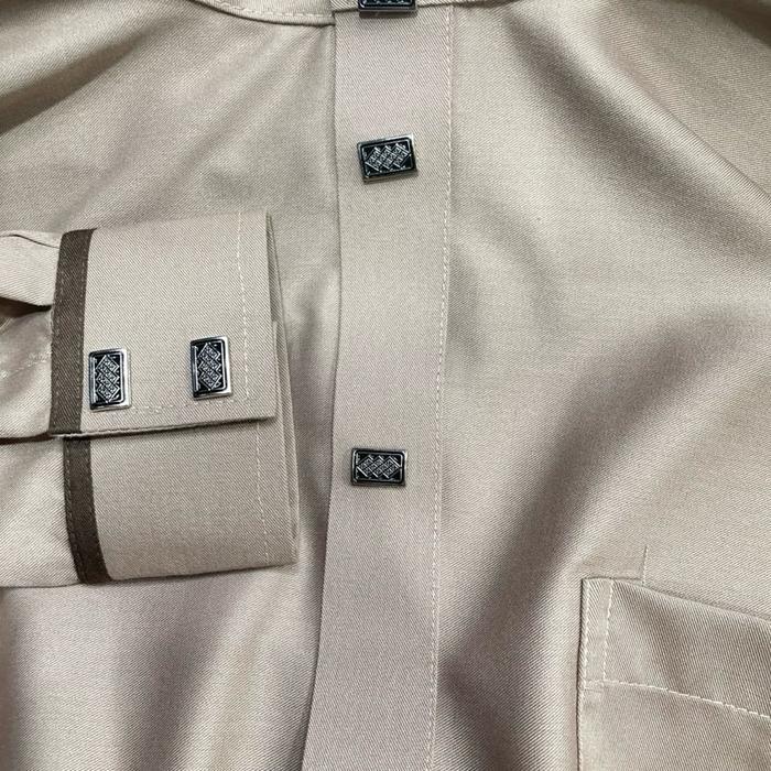 JUBAH PRIA SYIBIA QANA JUBAH GAMIS PRIA PREMIUM LENGAN PANJANG- HITAM MOTIF GARIS