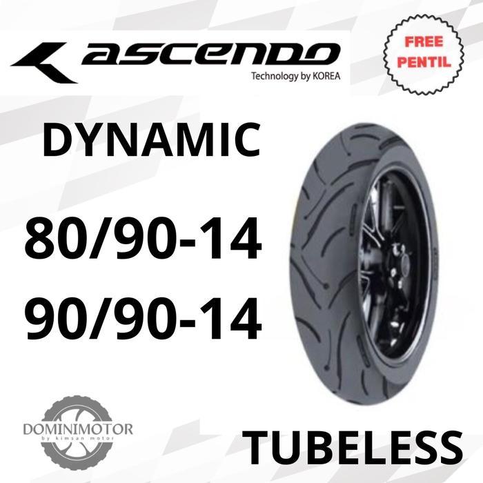 ASCENDO Dynamic 80/90 90/90 Ring 14 Ban Motor Ring 14 Tubeless Ban Motor Matic
