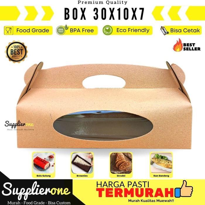 Box 30x10x7 isi 25/ Gable Box 30x10x7 / Dus Brownies / Kemasan Strudel