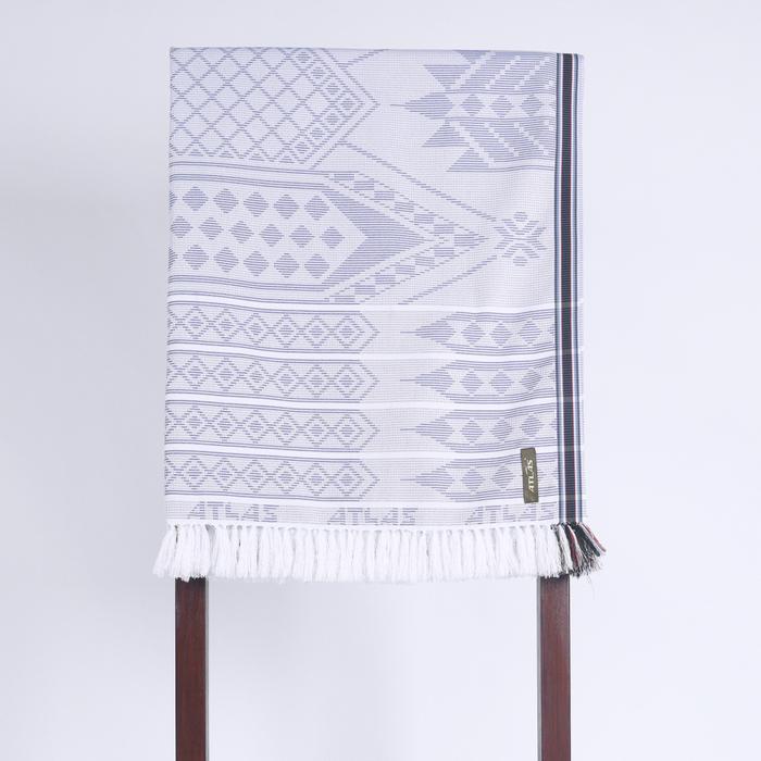 DISKON Surban Subaiyah ATLAS Motif Dobby SGF 01 Putih Biru READY STOCK