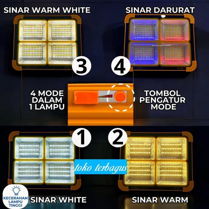 2500W Lampu Solar Tenaga Surya Solar Cell Solar Panel Waterproof Lampu Lampu Energency Lampu Solar