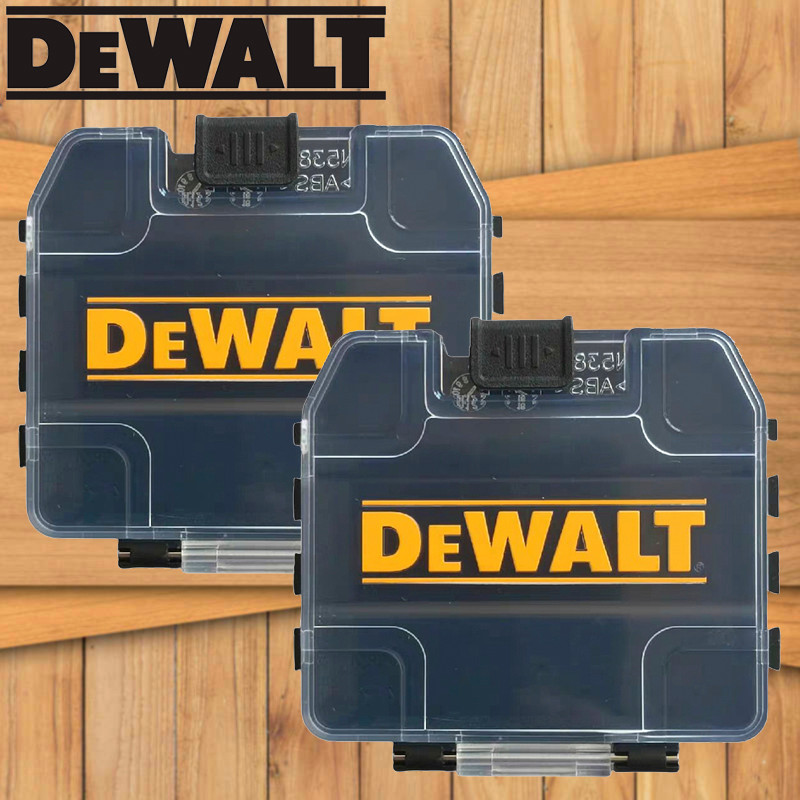 Dewalt Original Small Tough Case 74*67*17Mm Black Plastic Drill Accessory Storage Box 2Pcs