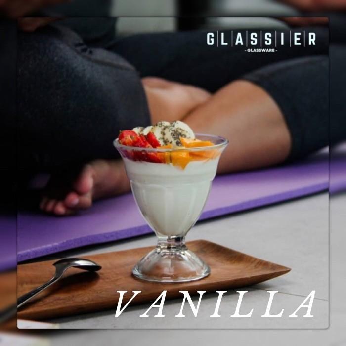 Gelas Kecil Kaki Unik Kaca Beling Bening Tebal Tahan Panas Premium Citinova Vanilla 250ML Gelas Mura