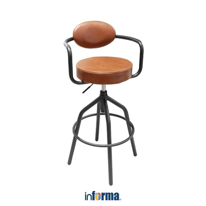 INFORMA LANGFANG KURSI BAR - HITAM