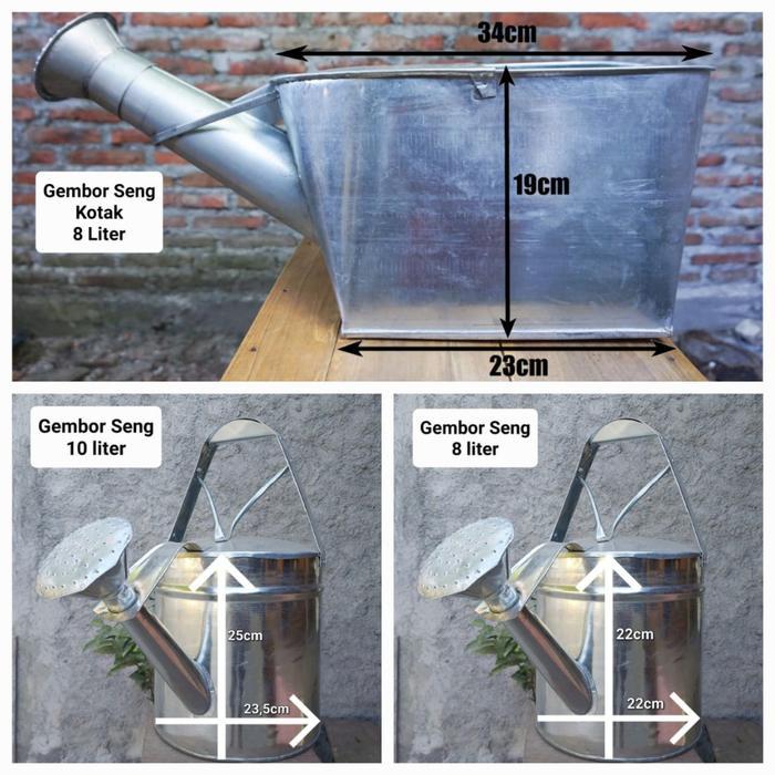 Gembor Siram Tanaman Bahan Seng Tebal / Siraman Bunga / Watering Pot