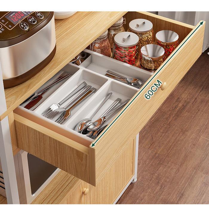 etife Rak Dapur/Lemari Dapur Dengan Pintu/ Rak Penyimpanan /Microwave Oven Rak /Multi-Lapisan Lemari