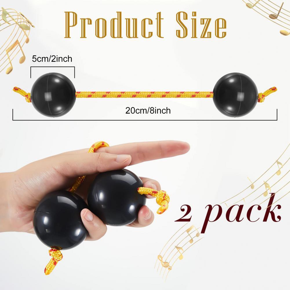 2 Pair Asalato Rhythmic Ball Hand Percussion Instruments Rattle Asalato Shaker for Adults And
