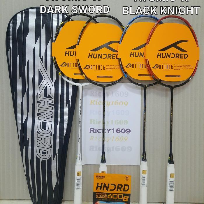 RAKET BADMINTON HUNDRED ATOMIC-X DARK SWORD / ATOMIC-X BLACK KNIGHT