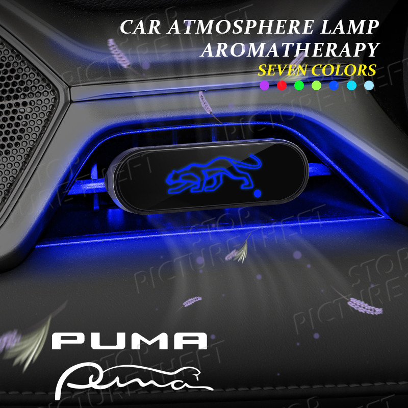 For PUMA Logo ST Focus Kuga Fiesta Fusion Ecosport Emblem Car Air Outlet Aromatherapy Atmosphere