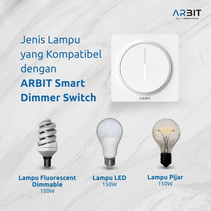1tls- Arbit Smart Wifi Saklar Redup Dimmer Switch Tuya