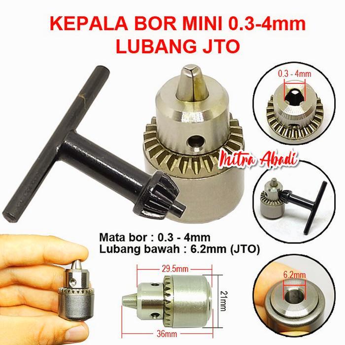 1tls- Kepala Bor Kecil Lubang Jto 0.3 - 4 Mm Mini Drill Chuck Jto Fit