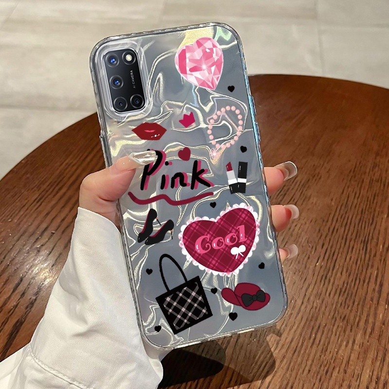 Casing Hp OPPO A52 OPPO A72 OPPO A92 Case Casing Pola Lukisan Cinta HP Kasing Kasus ponsel transpara