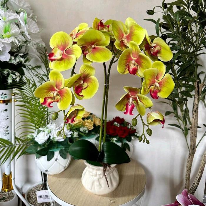 BUNGA ANGGREK PALSU CABANG 2 VAS KRAMIK