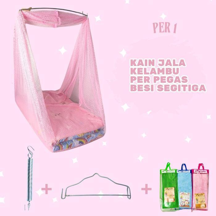 lr88- Ayunan Bayi Set Per 1 Jumbo Ayunku - 1 Paket Perlengkapan Bayi Ayunan Cable Kelambu