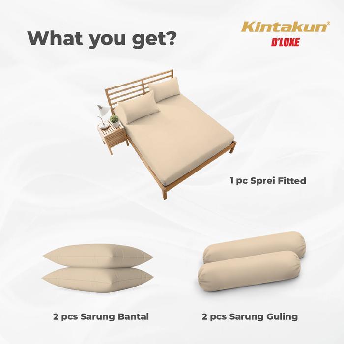 zrf4- Sprei 200 Super King Kintakun Dluxe Kirana Microfiber B2 20 Cm Sarung Bantal Guling
