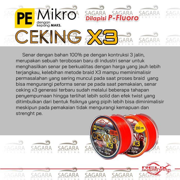 wkgw- Senar Pe Ceking 150 Meter 200 Meter Pe Relix Nusantara Pe Ultra Light