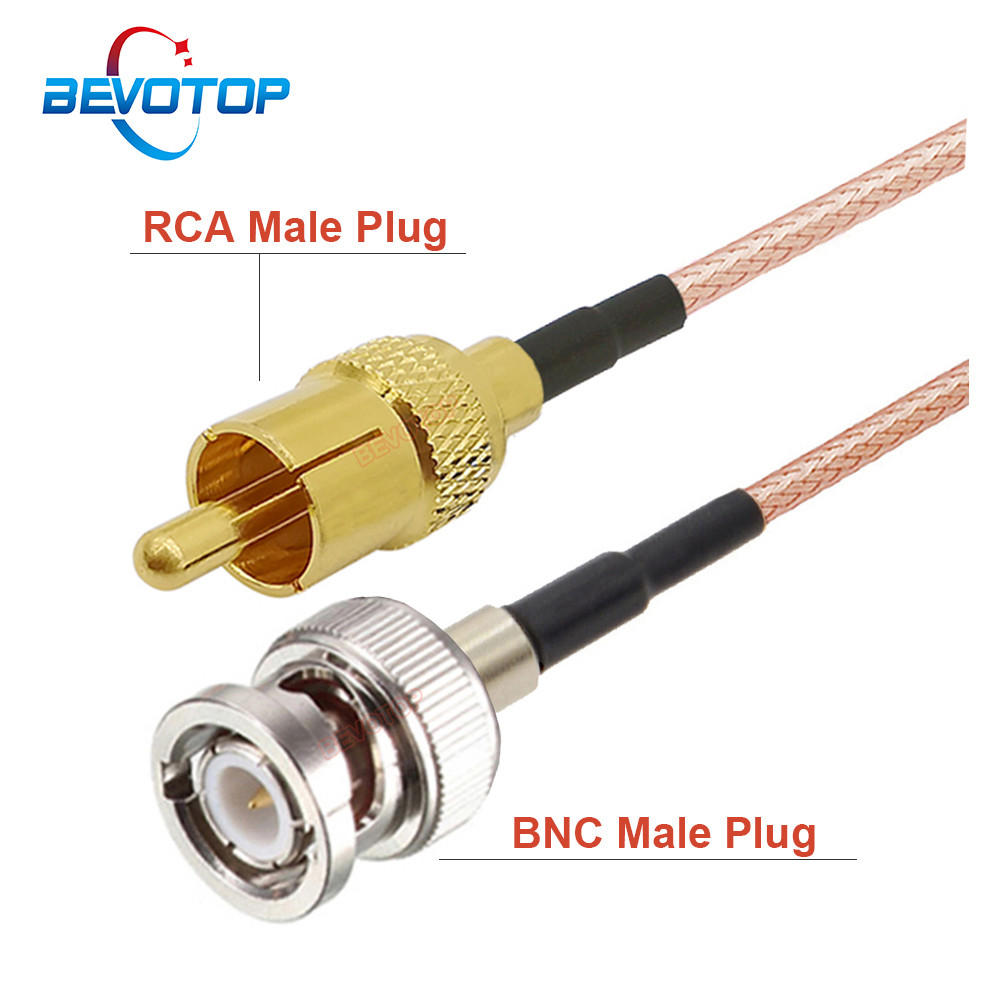BEVOTOP RG316 Cable BNC Male to RCA Male Plug 50 Ohm RG-316 RF