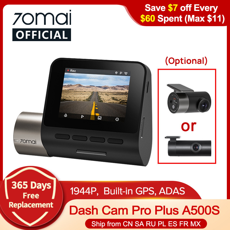 70mai Dash Cam Pro Plus A500S Built-in GPS 70mai A500S PLUS Car DVR