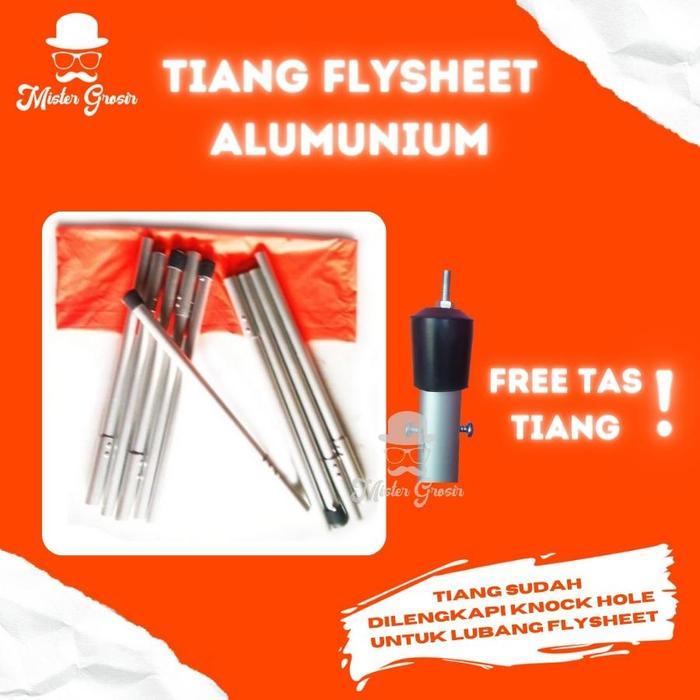 Tiang Flysheet Alumunium Tarptent Awning Tenda Mobil Camping Campervan Tarp Tent