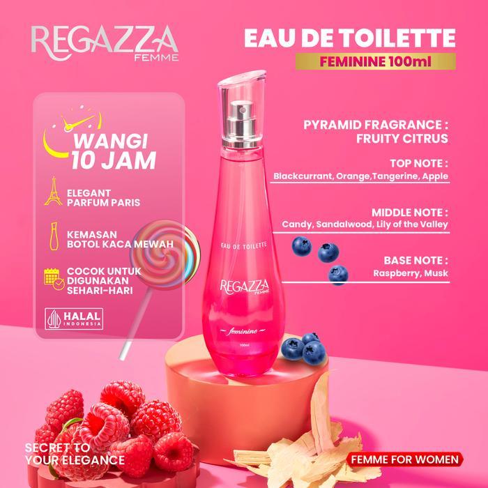 0pf0- Regazza Femme Eau De Toilette (Edt) Feminine 100Ml Parfum Wanita Wangi 10 Jam