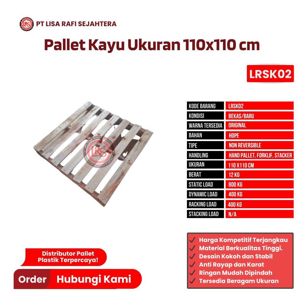 Pallet Kayu Bekas/Baru Ukuran 110x110 cm - LRSK02