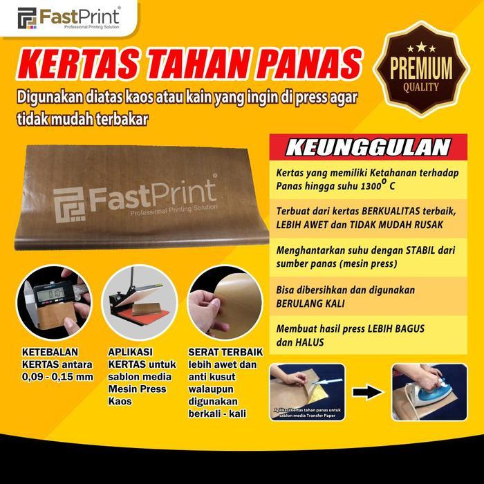 Ready Kertas Teflon Tahan Panas Alas Mesin Press