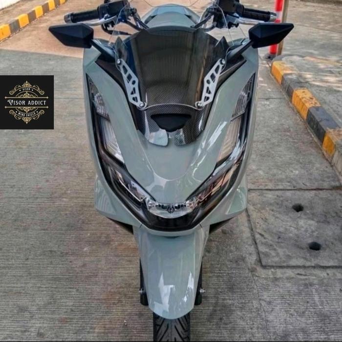 VISOR WINDSHIELD PCX 160 ( 2021 - 2024 ) THAILAND BRACKET PLUS SPION - VISOR PCX 160 - VISOR PCX 160