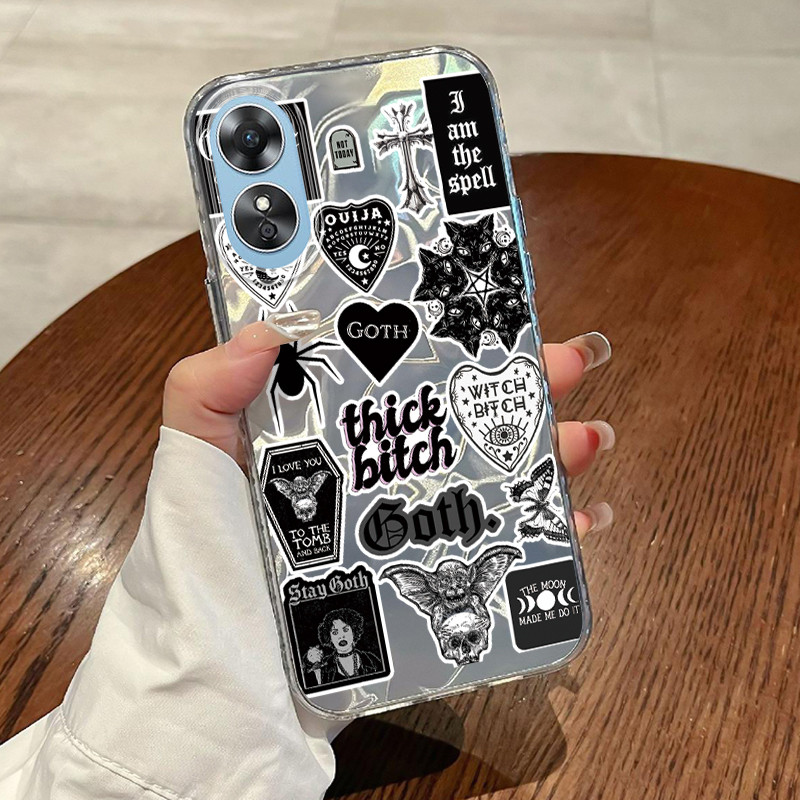 Casing Hp OPPO A17 OPPO A17K Case Casing Pola Kreatif HP Kasing Kasus ponsel transparan mewah Siliko