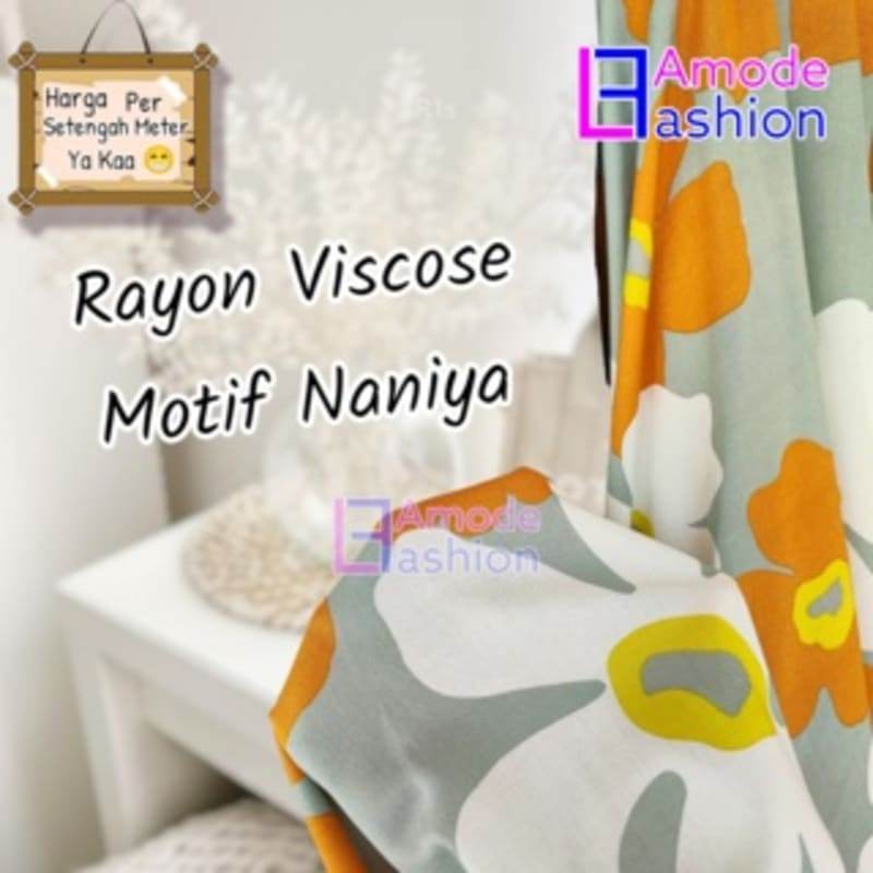 Kain Rayon Viscose Motif Naniya