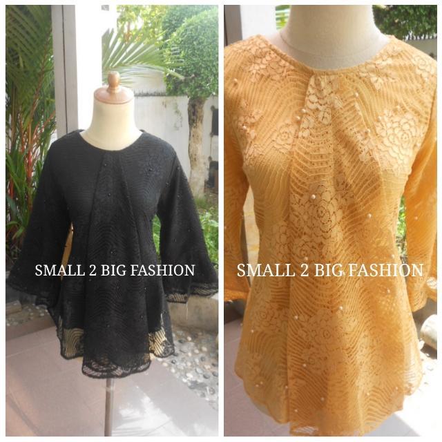 [Voucher] kebaya brukat brokat jumbo big size hitam abu dusty moca gold pink