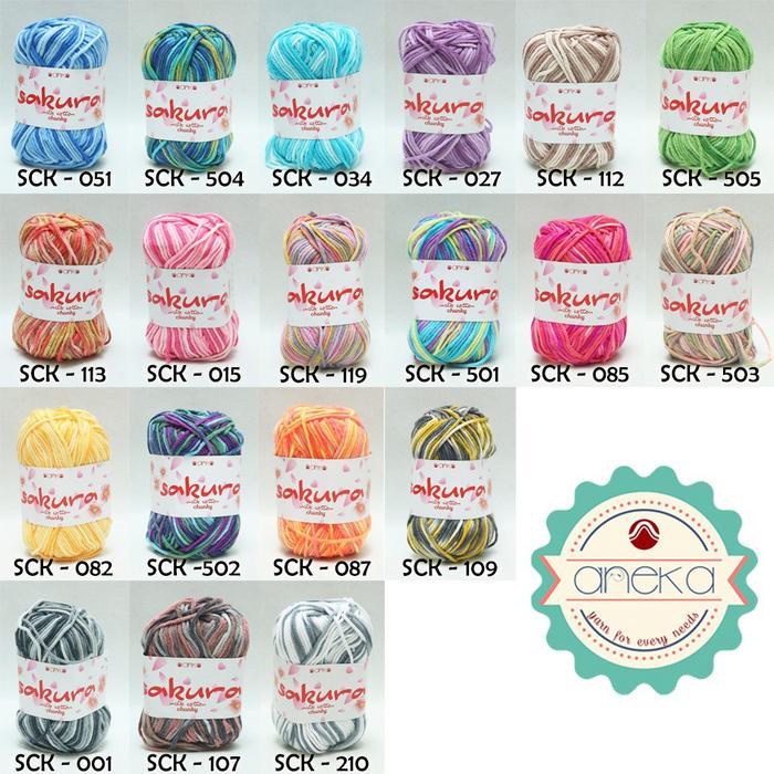 KATALOG - Benang Rajut Katun Susu Sakura Milk Cotton Chunky Sembur