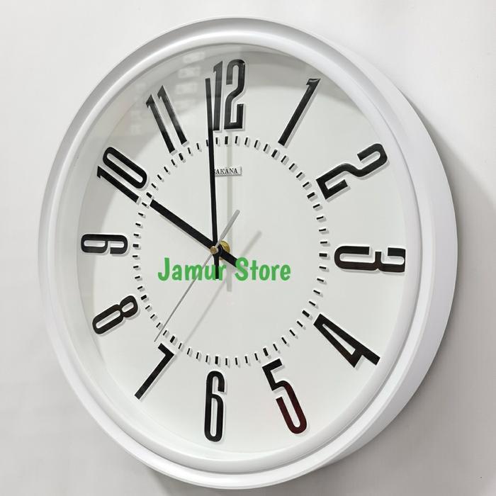 Wall Clock Sakana 550 Putih/Jam Dinding Sakana 550 Sakana Mesin