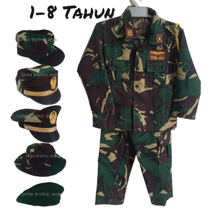 Serba Profesi Anak Profesi Tni Angkatan Darat Anak Baju Carnaval Tni Ad Anak Perempuan Laki - Laki
