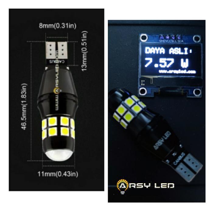 zzse- Arsyled Paket Lampu Led Calya Sigra Senja Rem Mundur Kabin Lensa Mobil