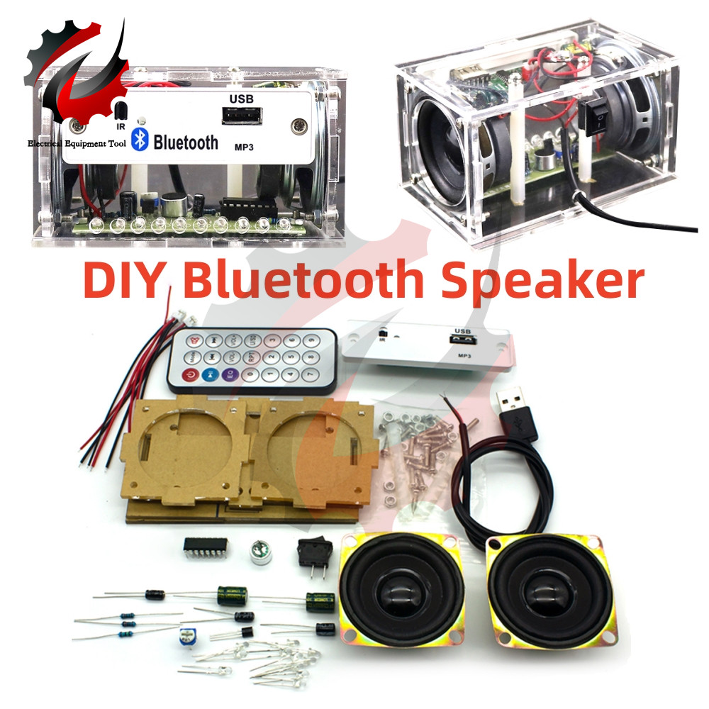 White DIY Electronic Kit Bluetooth Speaker Electronics DIY Soldering Project Kit Teaching Practice B