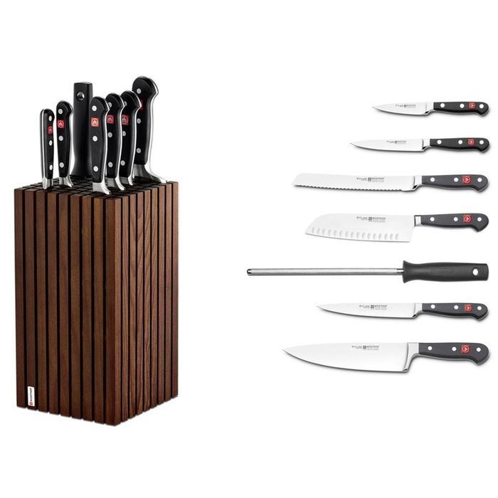 WUSTHOF CLASSIC KNIFE BLOCKWITH 7PCS SOLINGEN GERMANY PISAU SET