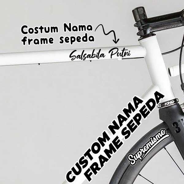 Stiker Custom Nama Frame Sepeda / Sticker Signature Tanda Tangan / Stiker Kostum Nama Frame Sepeda /