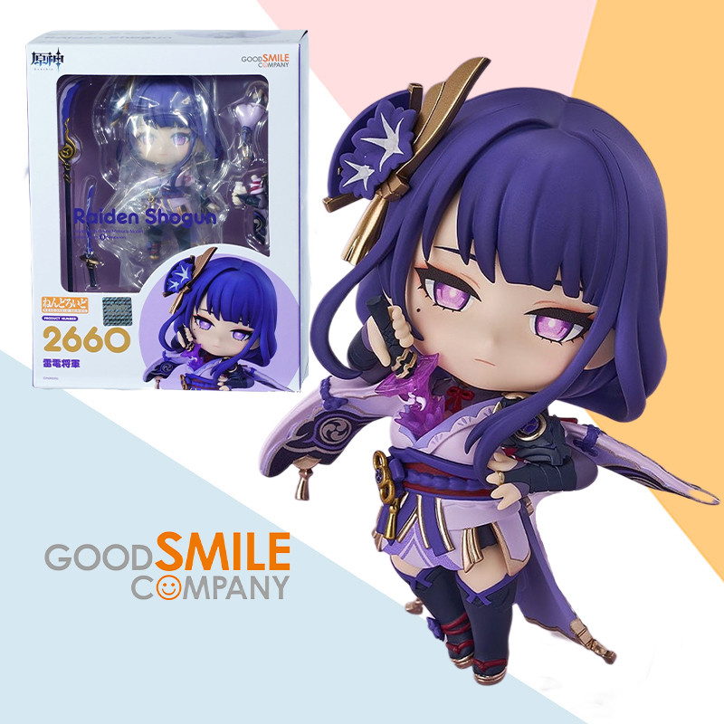 In Stock Original genshin GSC Nendoroid 2660 Raiden Shogun Finished Anime Action Figure Model kits