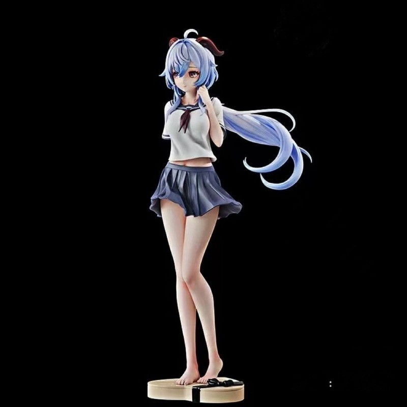 new Genshin Impact Figure Ganyu Figures School Uniform Ganyu Girl Figurine Pvc Statue Model Doll