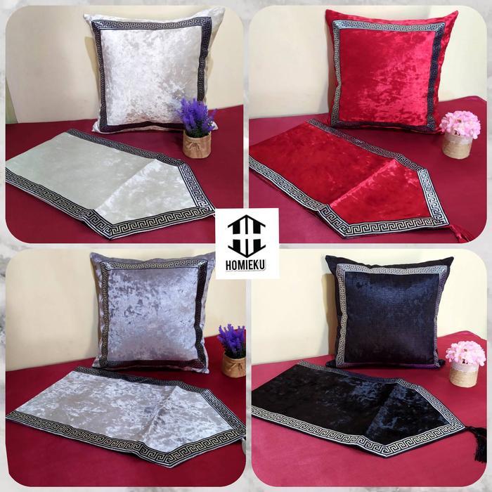 Cover Sarung Bantal Kursi Sofa Polos Velvet Beludru Mewah Minimalis