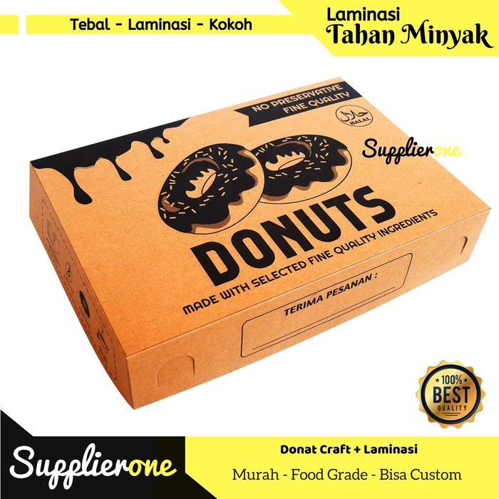 jhiw- Box Donat Isi 25 / Box Donat Motif / Dus Donat / Kemasan Donat / Kotak Donat