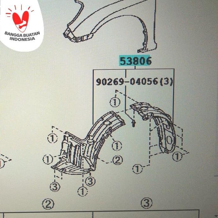 LINER FENDER NEW VIOS YARIS 2008-2012