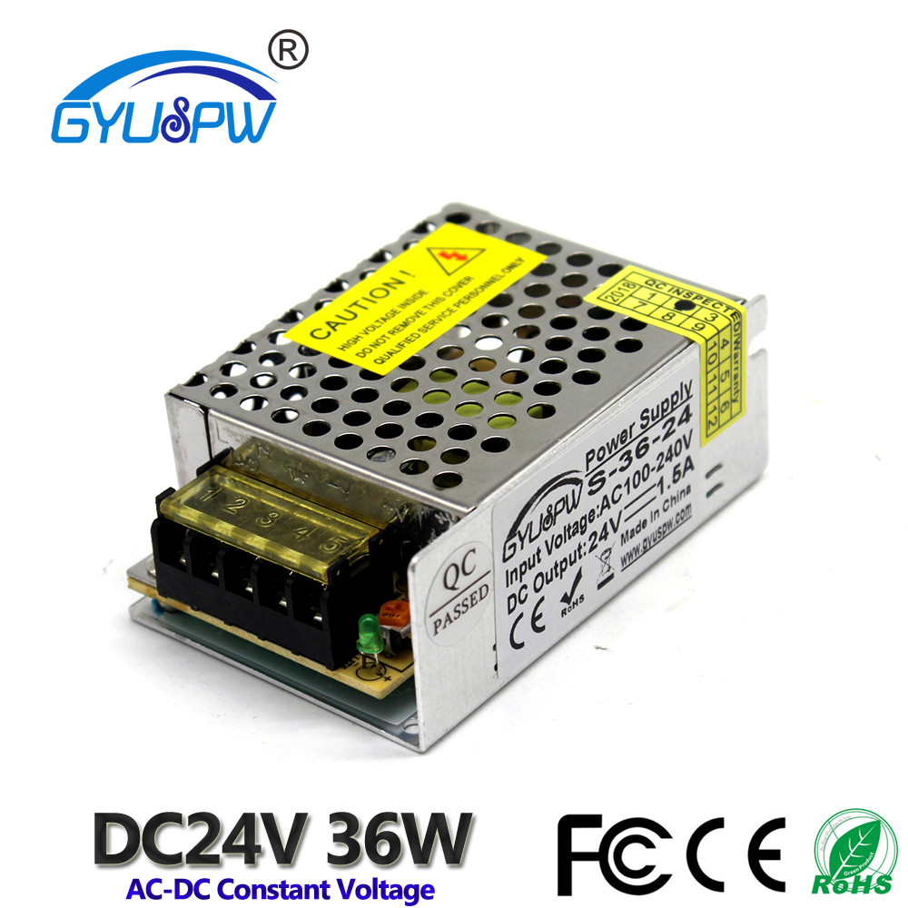 DC24V 1.5A 36W Power Supply Switching Power Adapter Driver 100-240V