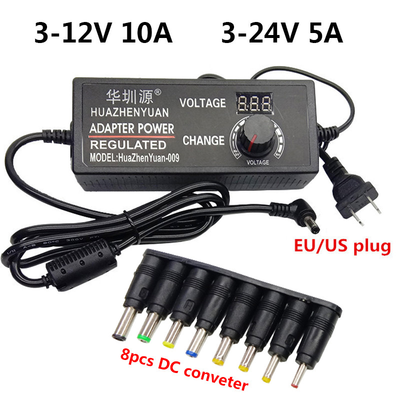 Adjustable AC to DC 3V 12V 9V 24V 36V 24 Volt Universal Power Adapter