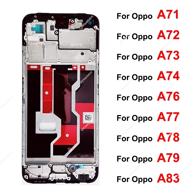 For Oppo A71 A72 A73 A74 A76 A77 A77S A78 A79 A83 4G 5G Front Lcd Frame Lcd Housing Cover Holder